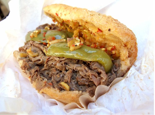 Italian beef sandwich from Al's Beef in Chicago, a picture from Dominic Armato